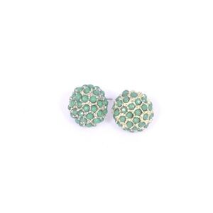 Green & Gold Stud Earrings